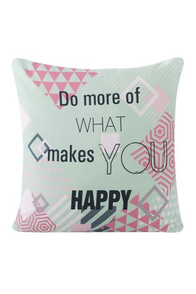 Eurofirany Fata de perna decorativa 40x40 Helen 1 verde si roz