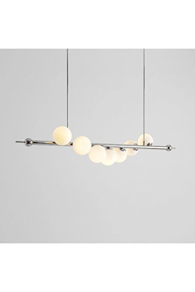 NZL Lighting Lami Krom Renkli Opel Camlı Sarkıt Avize & Yemek Masası Avize - ...