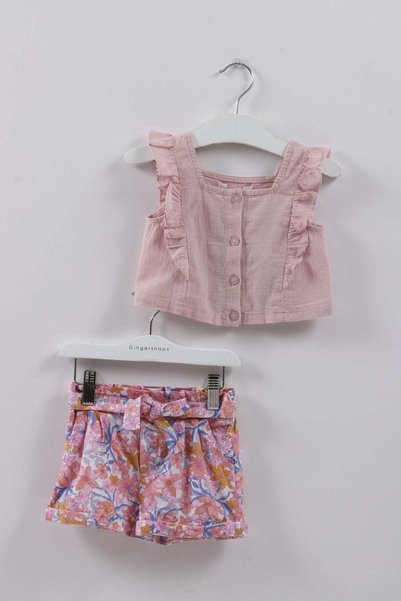 Gingersnaps Floral Girls' Set