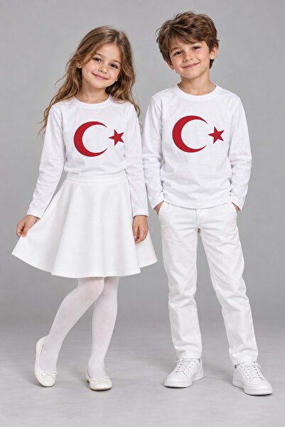 Mnk Baby&Kids Türk Bayrağı Baskılı 23 Nisan Tören Tişörtü - Çocuk Uzun Kollu ...