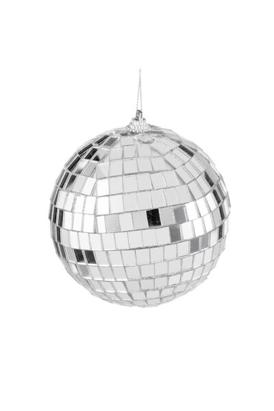 DD SHOP Ornament Brad de Craciun Glob Argintiu Disco Ball Ø8cm