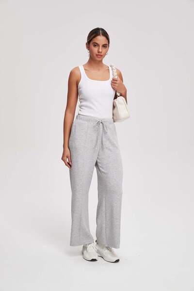 menta Plain Long Trousers With Drawstring