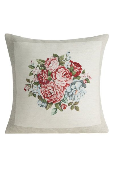 Eurofirany Fata de perna chenille floral 45 x 45 cm