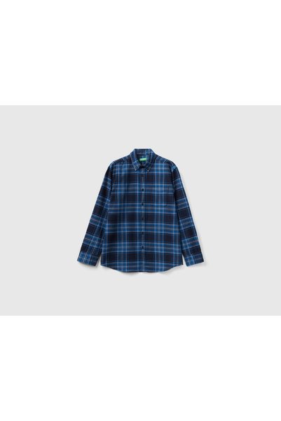 United Colors of Benetton Checkered Long-Sleeve Shirt