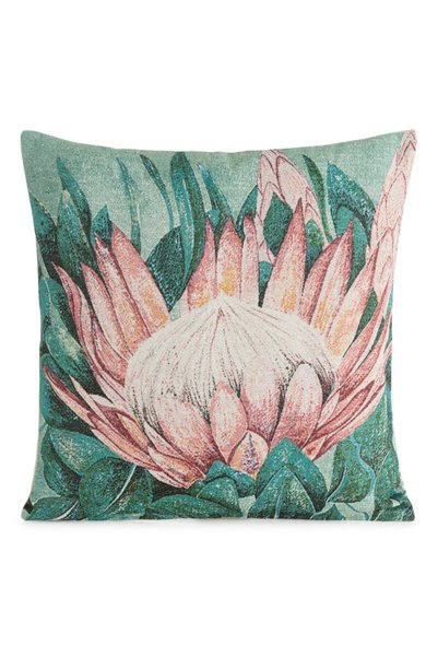 Eurofirany Fata de perna decorativa, 45x45cm, bumbac/poliester, roz/verde