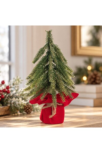 DD SHOP Dis bradut verde 20cm - Brazi Frunze Naturale, Craciun