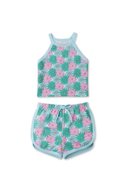 Gingersnaps Girls Floral Cami Top and Shorts Set