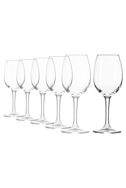 Krosno 6-piece white wine glass set, made of crystalline glass, 240 ml, "ELIT...