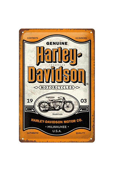Nostalgic Art Poster metalic Harley-Davidson Motociclete Autentice Milwaukee ...