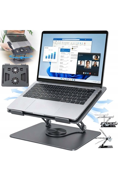 NO BRAND Suport de răcire pentru laptop de 11-17.3'', reglabil, cu rotație la...