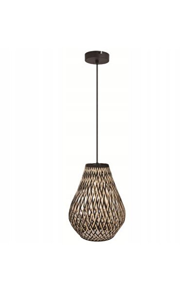 Reality Lampă suspendată din bambus natural împletit, 30cm, stil BOHO, bambus...