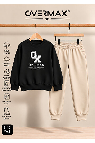 OVERMAX ®   Set hanorac și pantaloni de trening pentru copii cu imprimeu – 3-...