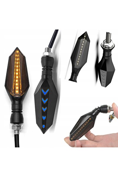 NO BRAND 4x LED DRL dinamici secvențiali pentru motociclete și ATV-uri, semna...