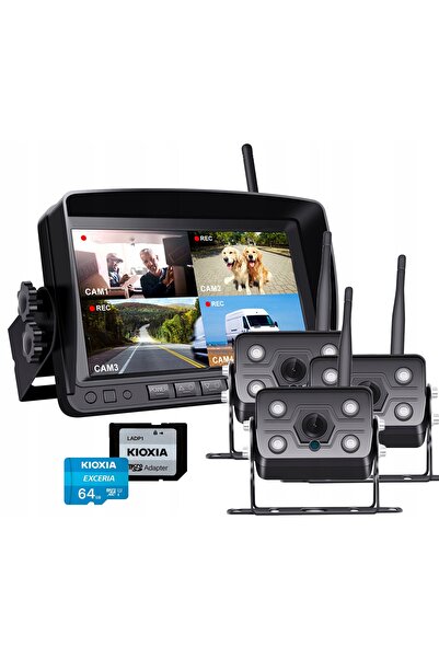 MBG line Sistem de marșarier cu 3 camere FHD wireless + 64GB