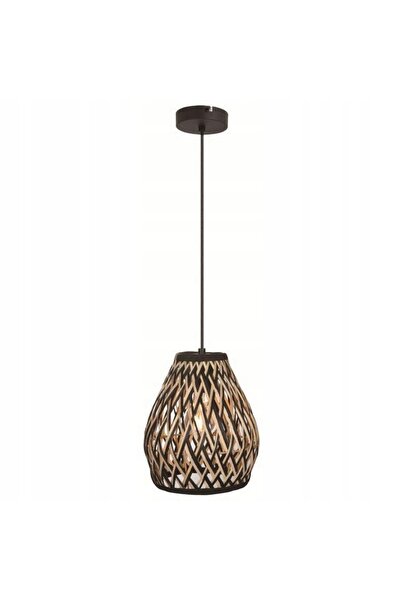 Reality Lampă suspendată din bambus natural împletit, 20cm, stil BOHO, bambus...