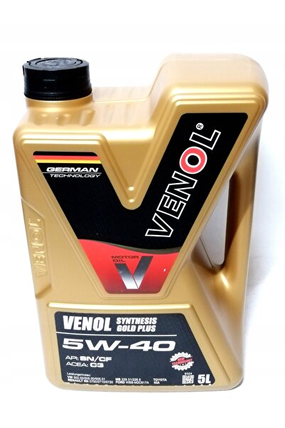 VENOL Ulei de motor 5W40 5L Synthesis Gold Plus SN CF C3 Grupa VW