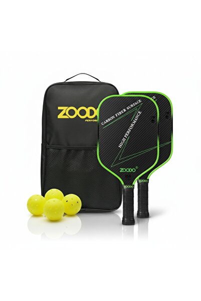NO BRAND Rachete de PICKLEBALL ZOODO P4 din fibră de carbon T700 verde degrad...