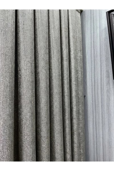 NİVEMESHOME HAZAN 5407 ARGINTIU 1/3 PERDEA DE FON PLIATĂ APM