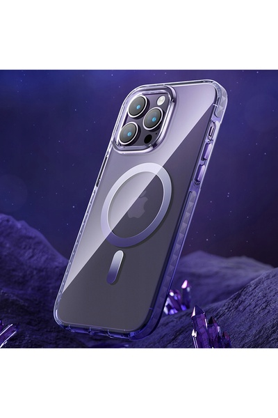 NO BRAND KINGXBAR PQY SERIA ICE CRYSTAL CARCASA MAGNETICĂ PENTRU IPHONE 14 PLUS