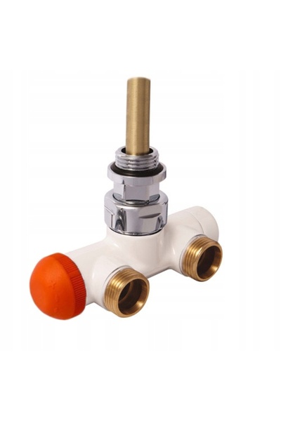 Herz Robinet unghiular termostatic 1/2 " alb DE LUXE VUA 50 cu patru căi 2R