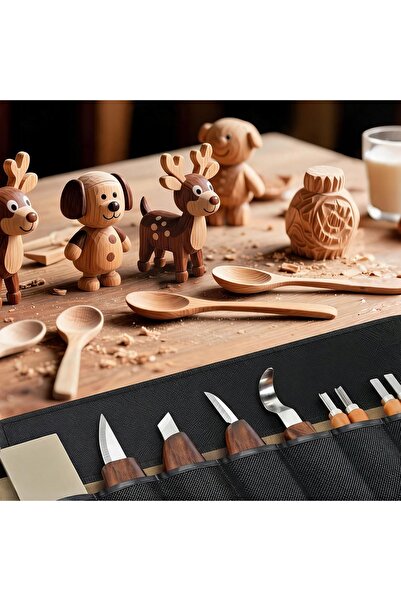 NO BRAND SET DE CUȚITE PENTRU SCULPTURĂ ÎN LEMN 26EL ERGONOMIC MULTIFUNCȚIONA...