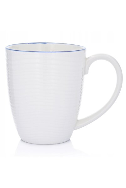 DUKAAN Cană de porțelan Jumbo 700 ml Alb/Granat Pentru ceai KROG DUKA