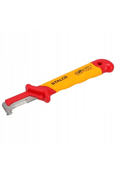 Stalco Cuțit de electrician tip cârlig 1000V 155mm cu picioruș S011500155