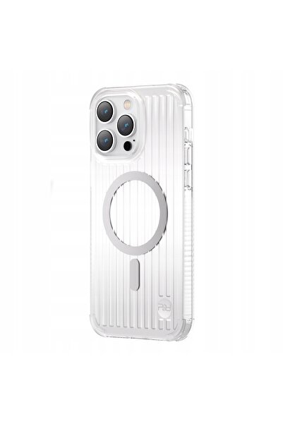 NO BRAND Husă magnetică iPhone 14 Plus MagSafe Seria PQY Go Out argintie