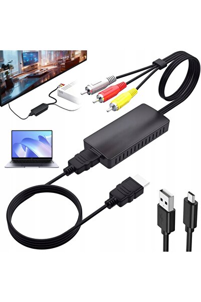 NO BRAND CONVERTOR HDMI LA AV MINI CONVERTOR HDMI DE ÎNALTĂ CALITATE PLUG & P...
