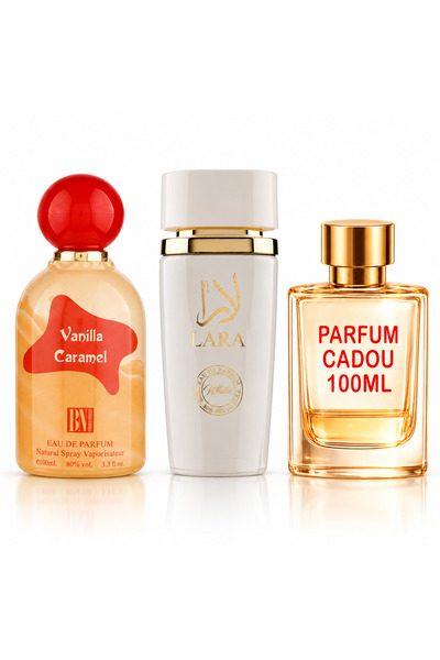 Al Fakhr Perfumes Pachet 3 Parfumuri + Vanilla Caramel + Lara White + 1 x Par...