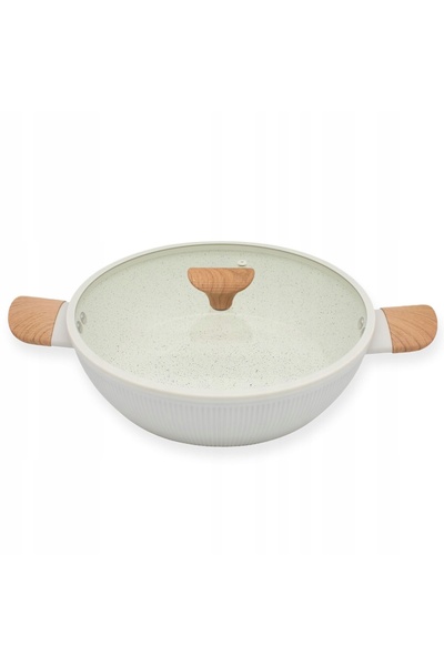 DUKAAN Oală cu capac 28 cm 3,4 L Aluminiu Bej-Gri Gran DUKA