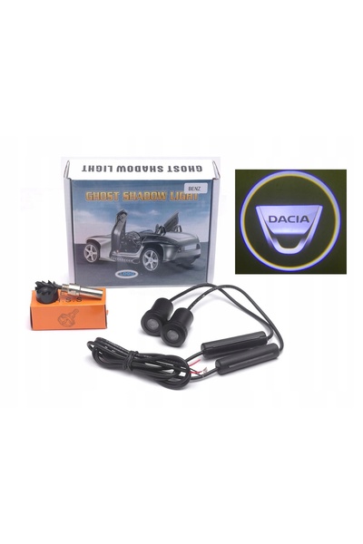 NO BRAND 2x LUMINĂ DE PROIECȚIE LOGO LED HD 3D HOLOGRAMĂ PENTRU UȘĂ DACIA TOA...