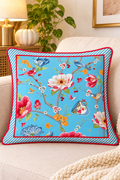 DEKOMOD 1 Pcs Digital Printed Decorative Double-Sided Colorful Pattern Throw ...