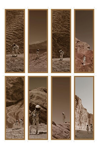 OEM Semne de Carte Set 8 Bucati Tema Planeta Extraterestra, Design Spatiu Cos...