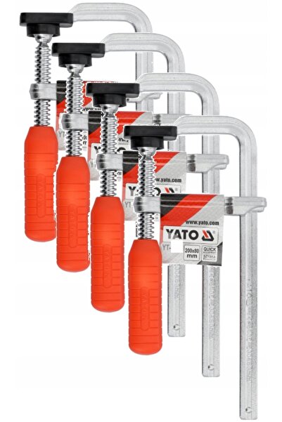 NO BRAND Clemă din fier forjat YATO 200X80MM, set de 4 cleme YT-6402 COMPLET