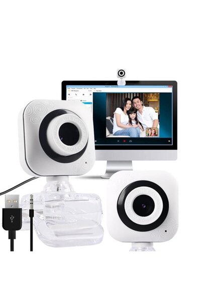 Retoo Cameră web pentru computer cu clemă, cameră web pentru clasă + microfon...