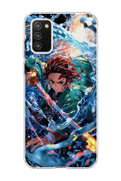 lelia Samsung Galaxy A02S Compatible Anime Water Sword Printed Transparent Ph...
