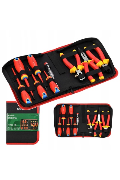 Stalco SET DE UNELTE IZOLATE ȘURUBELNIȚE 1000V, CLEȘTI 9EL S-14464