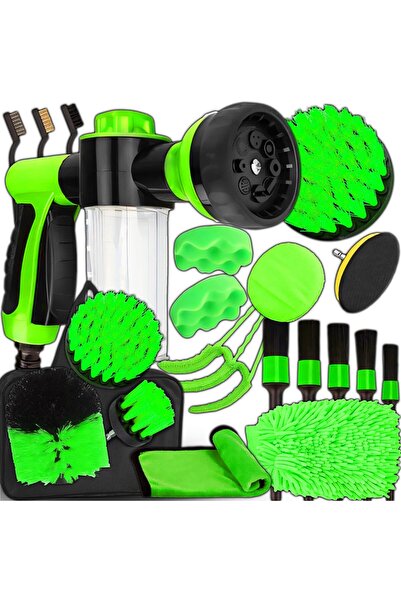 Retoo Kit de curățare auto detailing, 21 perii, curățător de podele