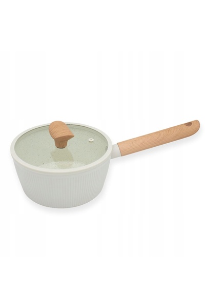 DUKAAN Oală Gran Z cu capac 18 cm 1.6 L Bej-gri Aluminiu DUKA