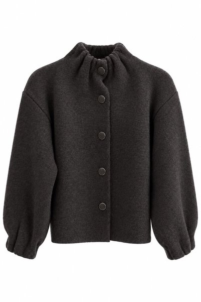 Pulli Collection Büzgü Yaka Düğmeli Hırka