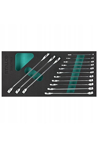 Stalco Set de chei plate cu inel 6-19mm, CrV 14 piese s026370619