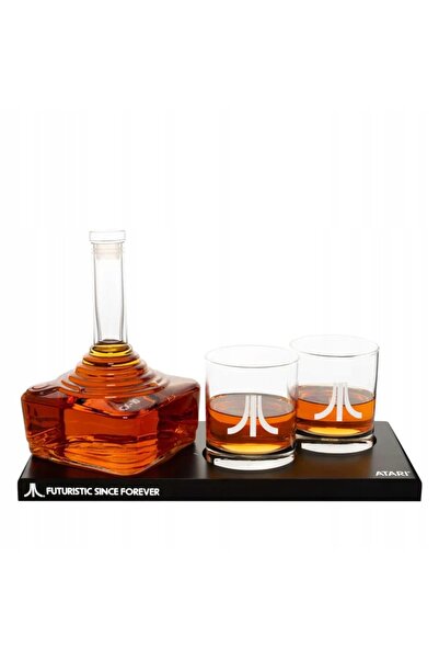 THUMBSUP.ART ATARI Carafa 3D 750 ml + 2 Pahare 300 ml Set Whisky / Bourbon