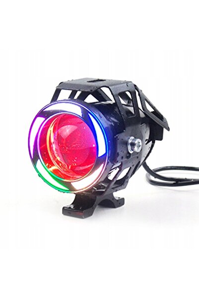NO BRAND Proiector de lucru cu halogen pentru motocicletă și ATV, cu inel LED...