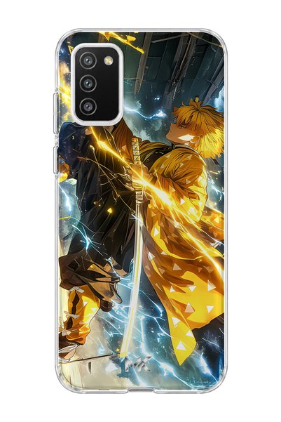 lelia Samsung Galaxy A02S Compatible Anime Lightning Sword Printed Transparen...