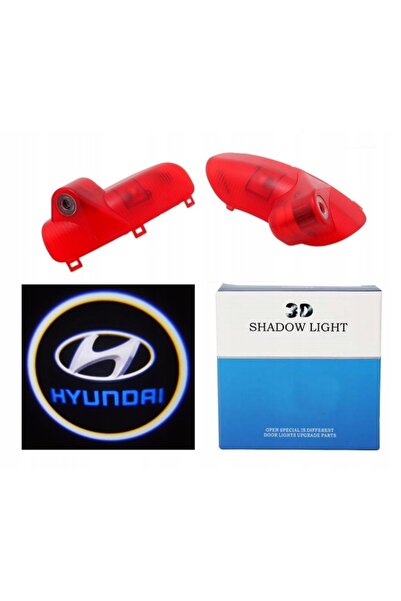 NO BRAND 2x LUMINI DE PORTIERĂ LED CU PROIECȚIE LOGO HOLOGRAMĂ HD 3D HYUNDAI ...