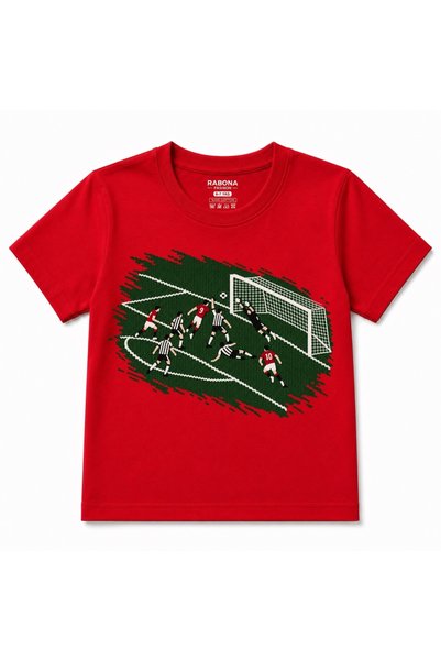 Rabona Fashion تي شيرت للأطفال برسومات كرة القدم من Last-Minute Header Goal