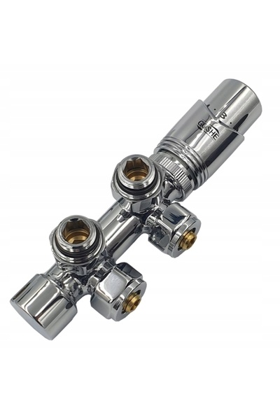 GOSHE Robinet termostatic combinat 1/2 " DUOPLEX cromat pentru radiator de în...
