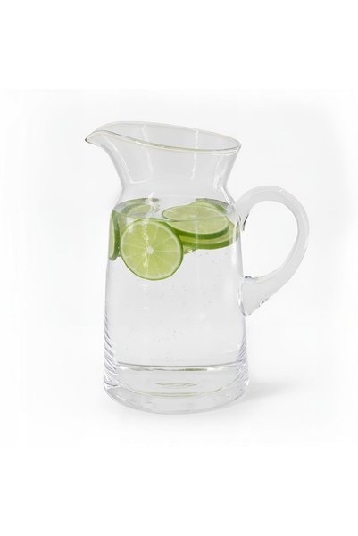 DUKAAN Carafă de apă din sticlă de 1,5 L, elegantă, transparentă, DUKA
