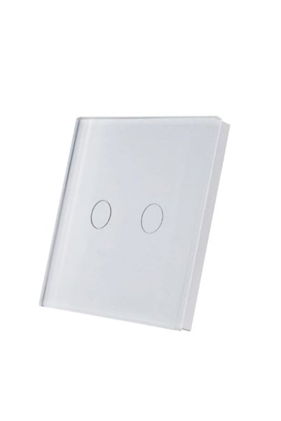 SmartWise Întrerupător de perete cu panou frontal tactil din sticlă, alb, cu ...